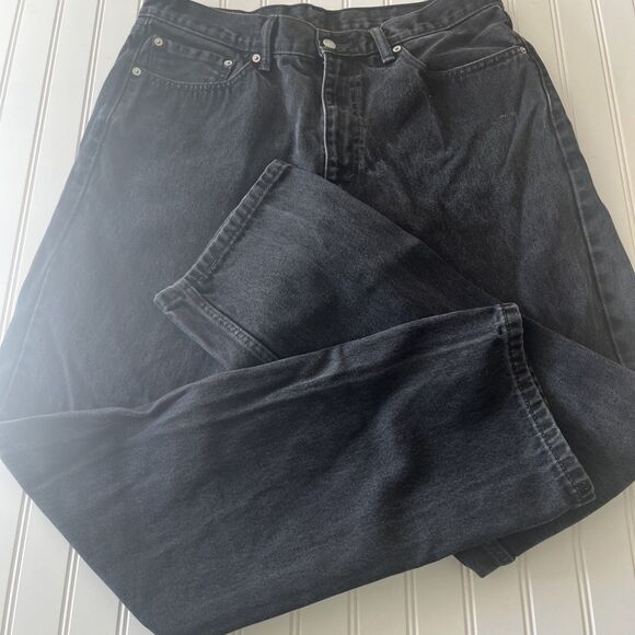 Levi's 505 Men's Jeans Size 36x34 Straight Fit Black Denim - Picture 9 of 10